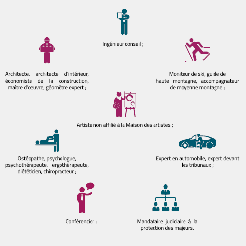 20 professions restant à la Cipav